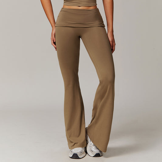 Brushed Pleated Yoga Pants